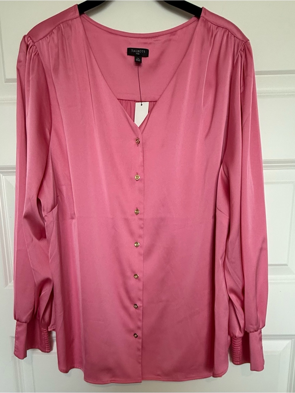 Talbots Plus Size French Pink Top - 1X